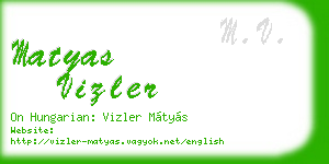 matyas vizler business card